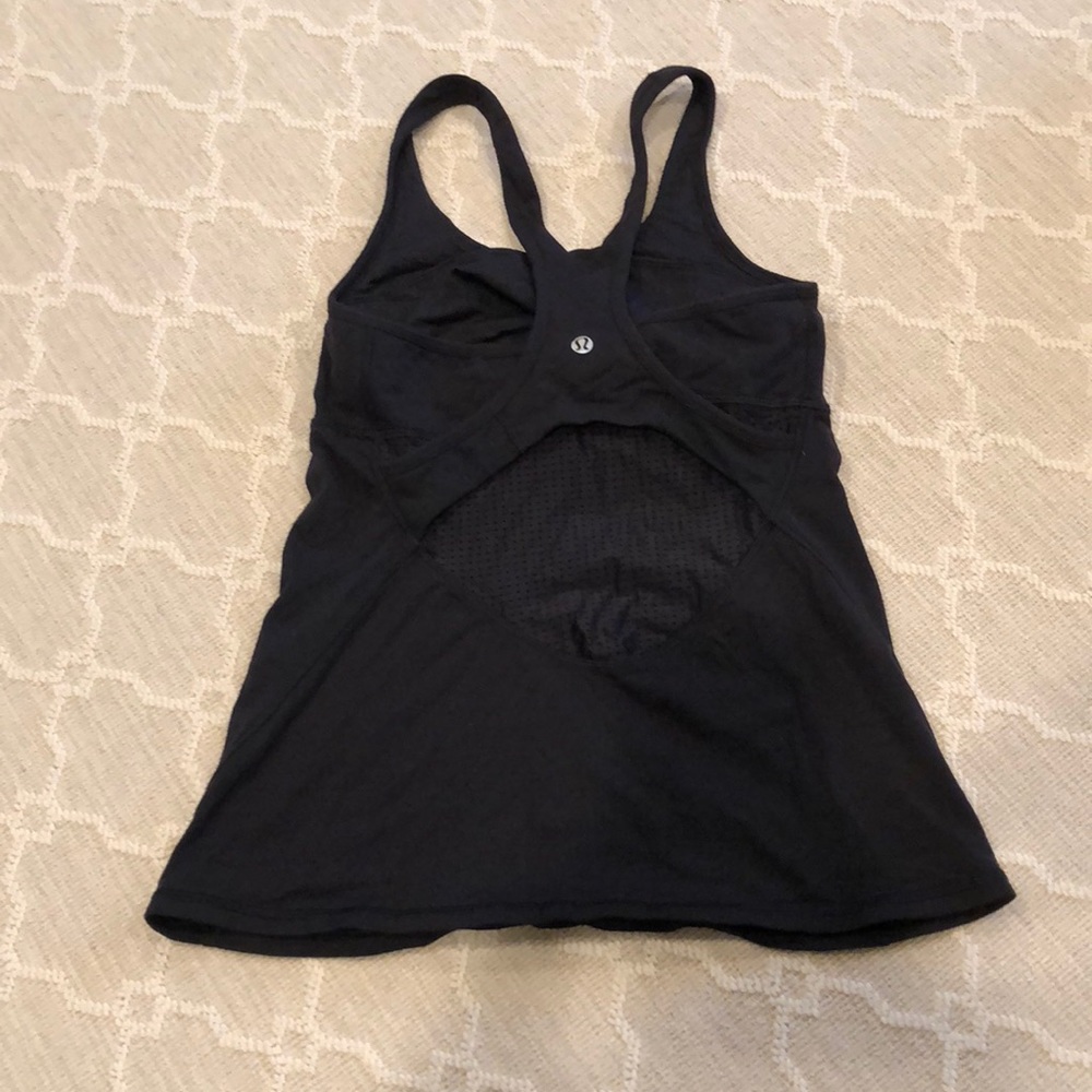 Lululemon tank, black, size 6